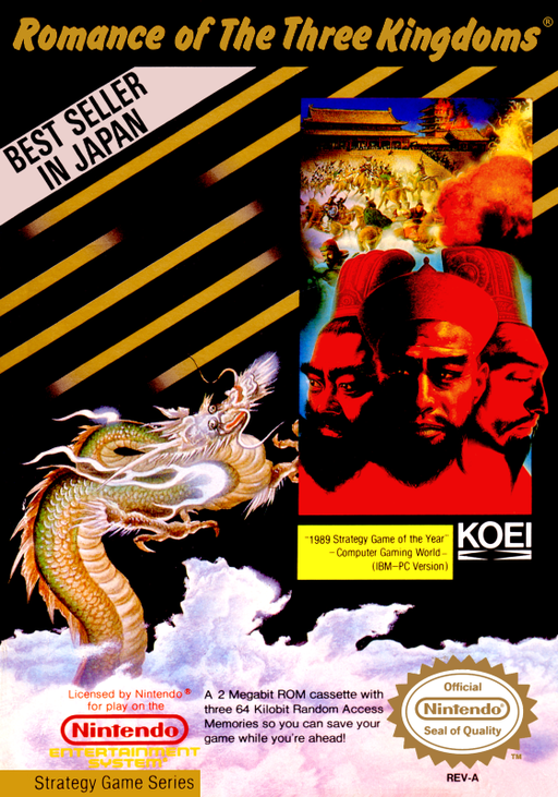 Romance of the Three Kingdoms (USA) box art